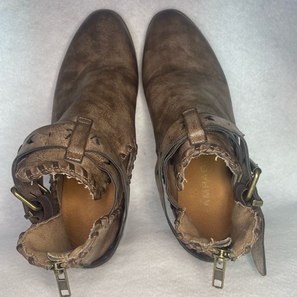 Rampage Leather Ankle Boots Brown Women’s 6 - Picture 8 of 12